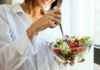 Meal Prep for Success: Weekly Plans for Busy People Woman eating salad