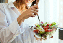 Meal Prep for Success: Weekly Plans for Busy People Woman eating salad