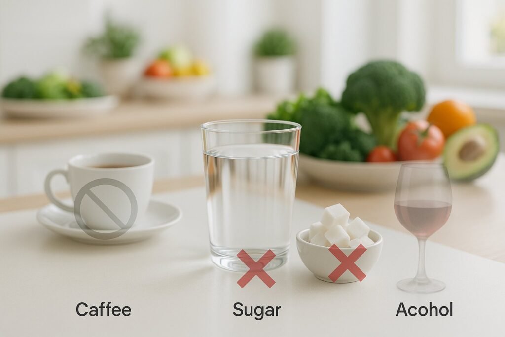 Limiting Caffeine, Sugar, and Alcohol for Better Absorption