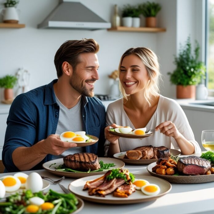 Couple eating Carnivore Diet