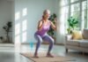 Get Strong at Home After 40: No Equipment Needed Middle aged woman doing squats