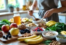 How to Fix Sugar Cravings Naturally with Whole Foods A table full of natural whole foods