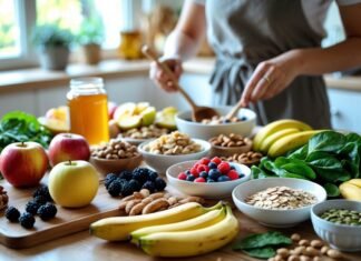 How to Fix Sugar Cravings Naturally with Whole Foods A table full of natural whole foods