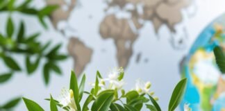 Lemon Myrtle Goes Global Exploring This Unique Botanical lemon myrtle branch next to passport