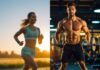 Morning vs. Evening Workouts What’s Better? woman running morning, man working out at night