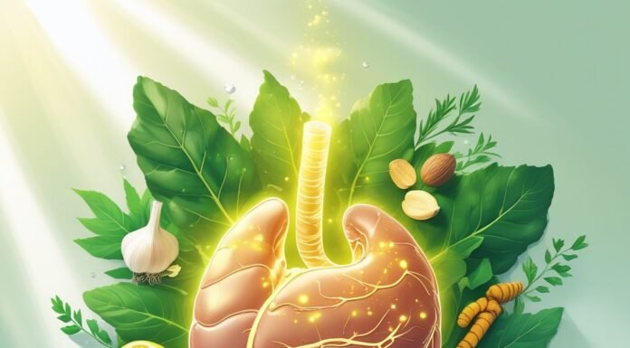 Foods That Naturally Support Liver Detox Without Juice Cleanses Liver surrounded by lemons, garlic, for detox