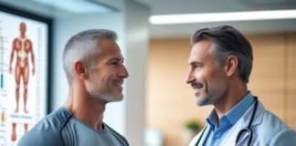 Is TRT (Testosterone Replacement Therapy) the Answer to Weight Loss? Man considering testosterone replacement therapy for weight loss and body composition