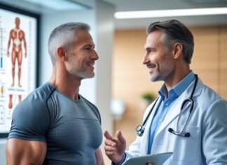 Is TRT (Testosterone Replacement Therapy) the Answer to Weight Loss? Man considering testosterone replacement therapy for weight loss and body composition