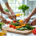 Cooking Tips for Healthy Meals: Easy Hacks to Improve Nutrition at Home Cutting up vegtables on chopping board
