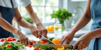 Cooking Tips for Healthy Meals: Easy Hacks to Improve Nutrition at Home Cutting up vegtables on chopping board