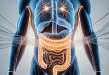 Gut Feelings Are Real: Understanding the Gut-Brain Connection and Emotional Health Illustration of gut-brain connection showing digestive system and neural pathways in the human body