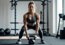 How to Start Kettlebell Workouts: A Beginner’s Step-by-Step Guide Woman excercising with kettle-bell