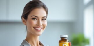 Best Sources of Vitamin D for People With Limited Sun Exposure Woman holding vitamin D bottle
