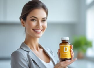 Best Sources of Vitamin D for People With Limited Sun Exposure Woman holding vitamin D bottle