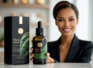 Black Seed Oil Benefits: Everything You Need to Know beautiful woman holding a bottle of black seed oil