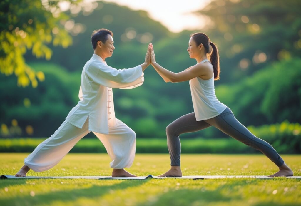 Tai Chi or Yoga? two people vs each other
