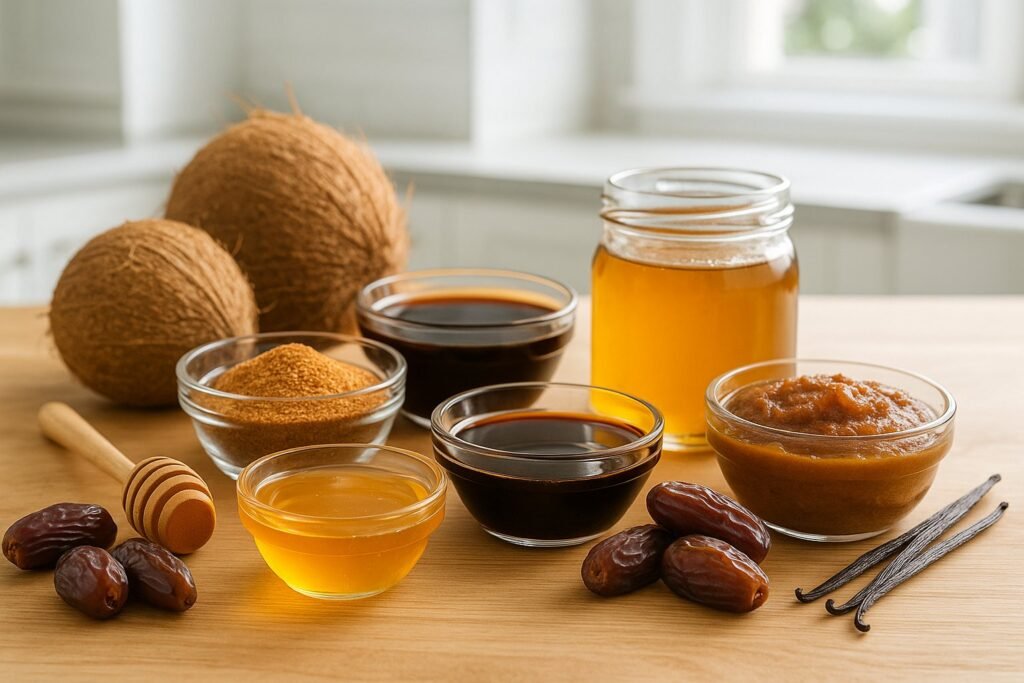 What healthier alternatives to sugar are available that do not include artificial sweeteners?
